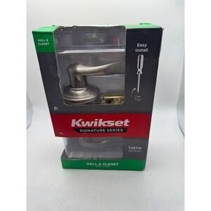 Kwikset Tustin Hall and Closet Door Lever Lock Satin Nickel 97200-777